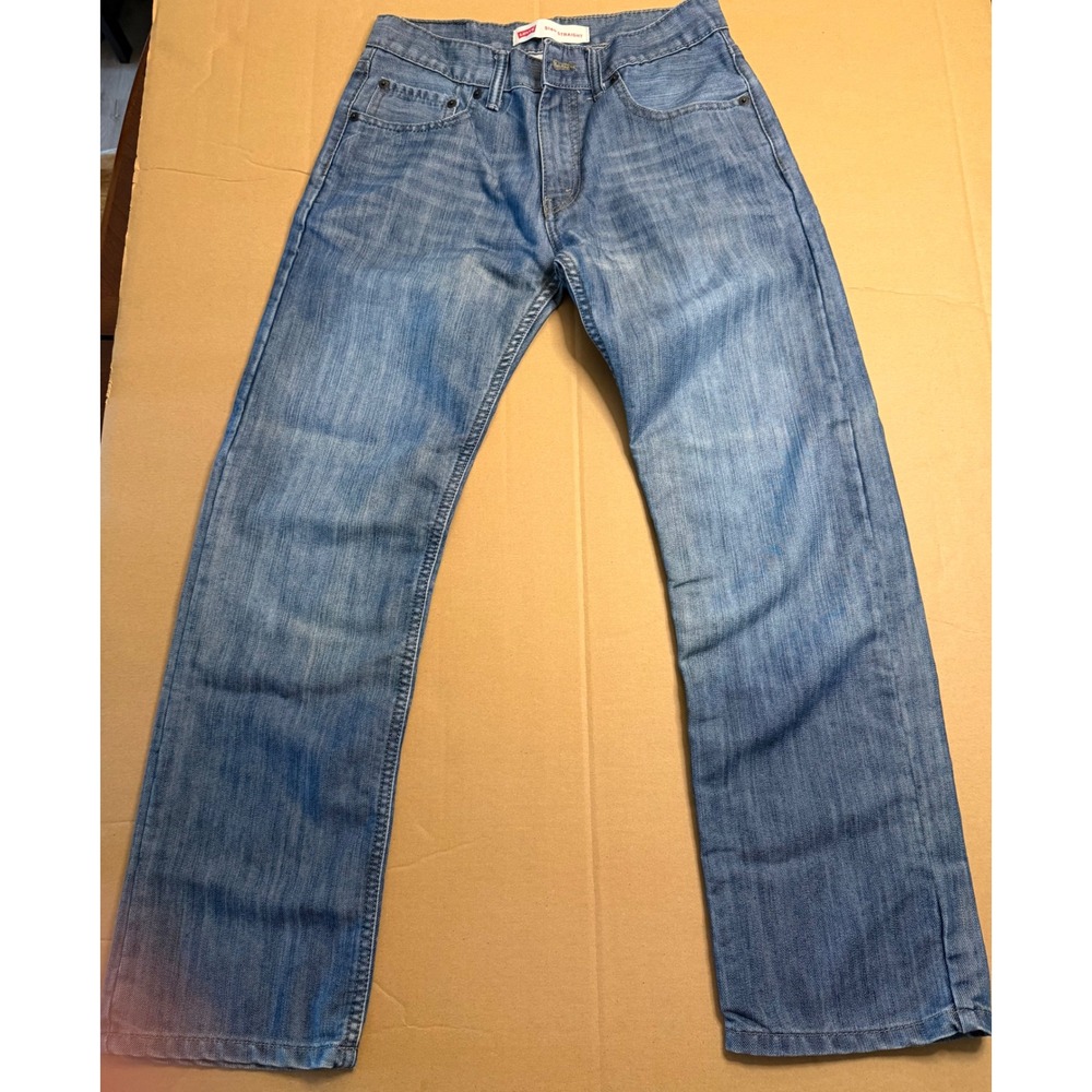 Levis 514 Straight Leg Boys Jeans Size 16 Regular Medium Wash Blue Denim 28x28